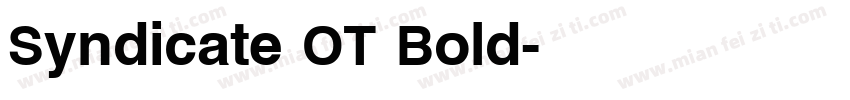 Syndicate OT Bold字体转换